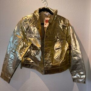 Vintage Gold Metallic Jacket